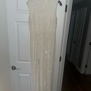 Wayf Sparkling Cream Maxi Dress